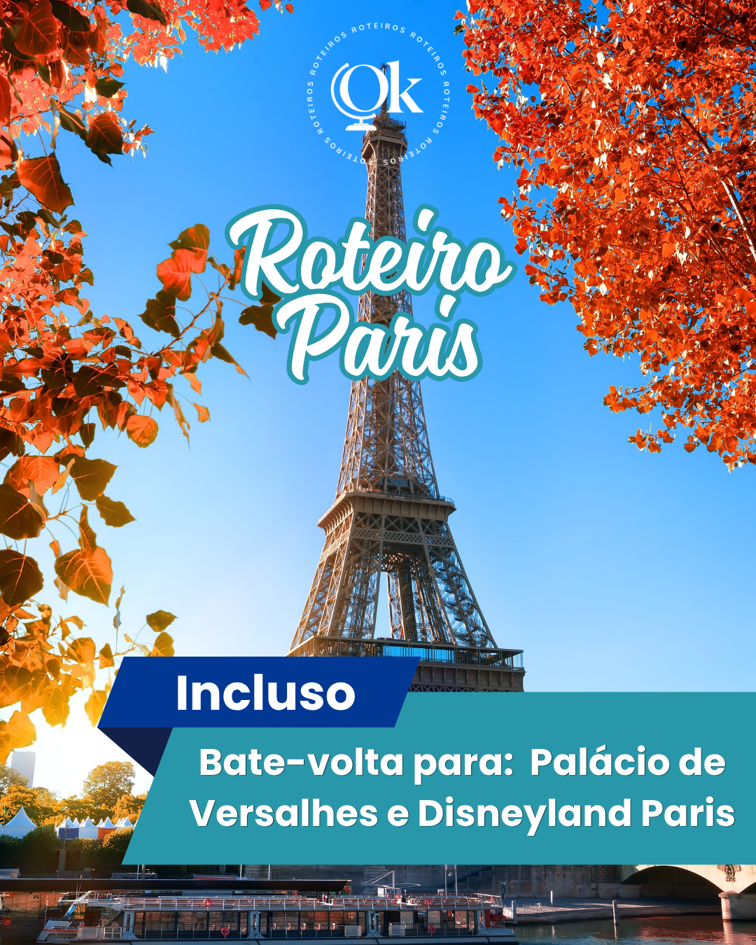 Roteiro com MAPA para Paris